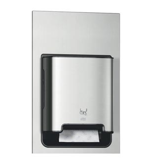 [461022] Hand Towel Dispenser, Recessed, Universal, Metal/ Plastic, Stainless Steel, H1, 27" x 17.6" x 7.9" (6 ea/plt)