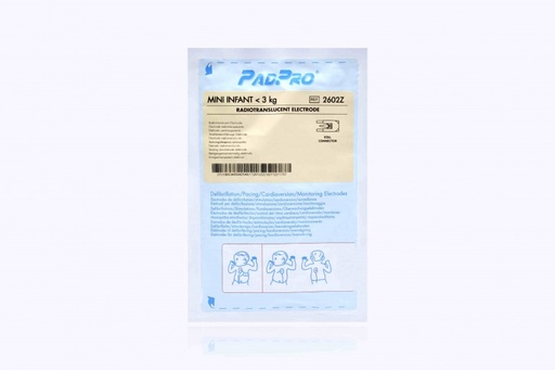 [2602Z] Conmed PadPro Mini Pediatric Radiotranslucent Multifunction Electrode with Zoll Connector, 10/Case
