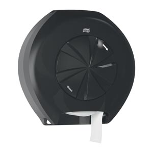 [565828] Bath Tissue Roll Dispenser, 3 Roll, for OptiCore®, Universal, Black, T11, Plastic, 14.6" x 14.1" x 6.3"