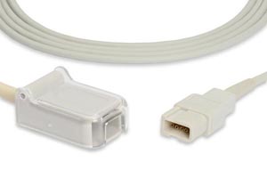 [E708M-740] SpO2 Adapter Cable, 220cm, Spacelabs Compatible w/ OEM: 700-0906-00, 700-0906-01, 2432 (LNC-SL-10)