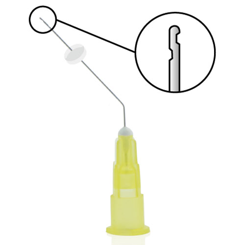 [215-50] OptiProbe Needle Tips w/Double Sideport Irrigator Tips, 27 Ga, 21mm, Yellow, 50/pk