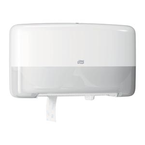 [5555200] Bath Tissue Roll Dispenser, Jumbo, Twin, Mini, Universal, White, T2, Plastic, 10.1" x 17" x 5.7"