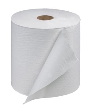 [RB10002] Hand Towel Roll, Universal, White, 1-Ply, Embossed, H21, 1000ft, 7.9" x 7.8" x 1.9", 6 rl/cs