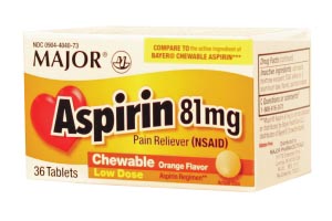[700317] Aspirin, 81mg, 36s, Chewable Tablets, Compare to St. Joseph®, NDC# 00904-4040-73