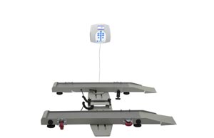 [2400KG-BT] Digital Portable Ramp Scale with Pelstar Wireless Technology, Capacity: 363 kg, Resolution: 0.1kg, ¾" LCD Display, Rail Size 6"W x 40"D, Folds For Easy Portability, Includes Wheels, 120V Adapter (included) or (6) AA Batteries (not included)