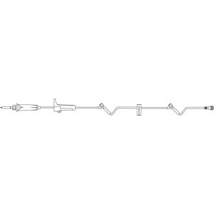 [NF1190] Admin Set, Universal Spike, SAFELINE Injection Sites 6" & 38" Above Distal End, Slide Clamp, SPIN-LOCK Connector, 18mL Priming Volume, 96"L, 60 Drops/mL, DEHP & Latex Free (LF), 50/cs (Rx)