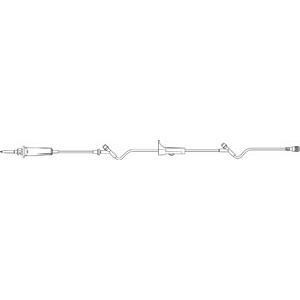 [V1443] Admin Set, Check Valve, 15 Drops/ml, Injection Sites 6" & 60" Above Distal End, Controll® Clamp, SPIN-LOCK Connector, 17mL Priming Volume, 86"L, 50/cs (Rx)