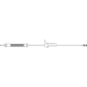 [V2400] Admin Set, Drip Chamber , 170 Micron Blood Filter, Roller Clamp, SPIN-LOCK Connector, 31mL Priming Volume, 76"L, 10 Drops/mL, Latex Free (LF), 50/cs (Rx)