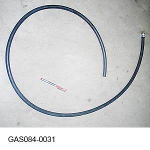 [GAS084-0031] Tuttnauer Tube, Black, 1/2"BSP Nut, 2M Lng Cut End +120C